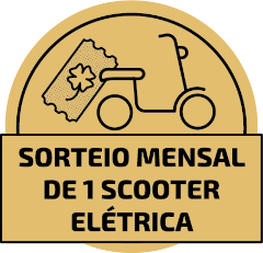 Sorteio mensal de 1 scooter elétrica