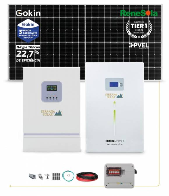 Gerador Fotovoltaico Off Grid Híbrido