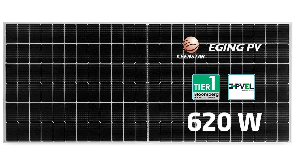 Painel solar EGing PV TIER 1 e PVEL 620 W N-Type TOPCon